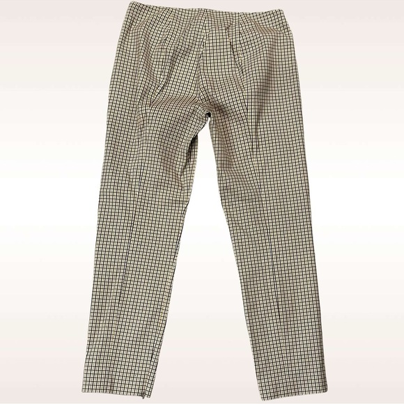 Theory ‘Alettah’ Slim Leg Side-Zip Pants in Ainsley Check in “Carob/Gobi Multi” - Picture 10 of 16